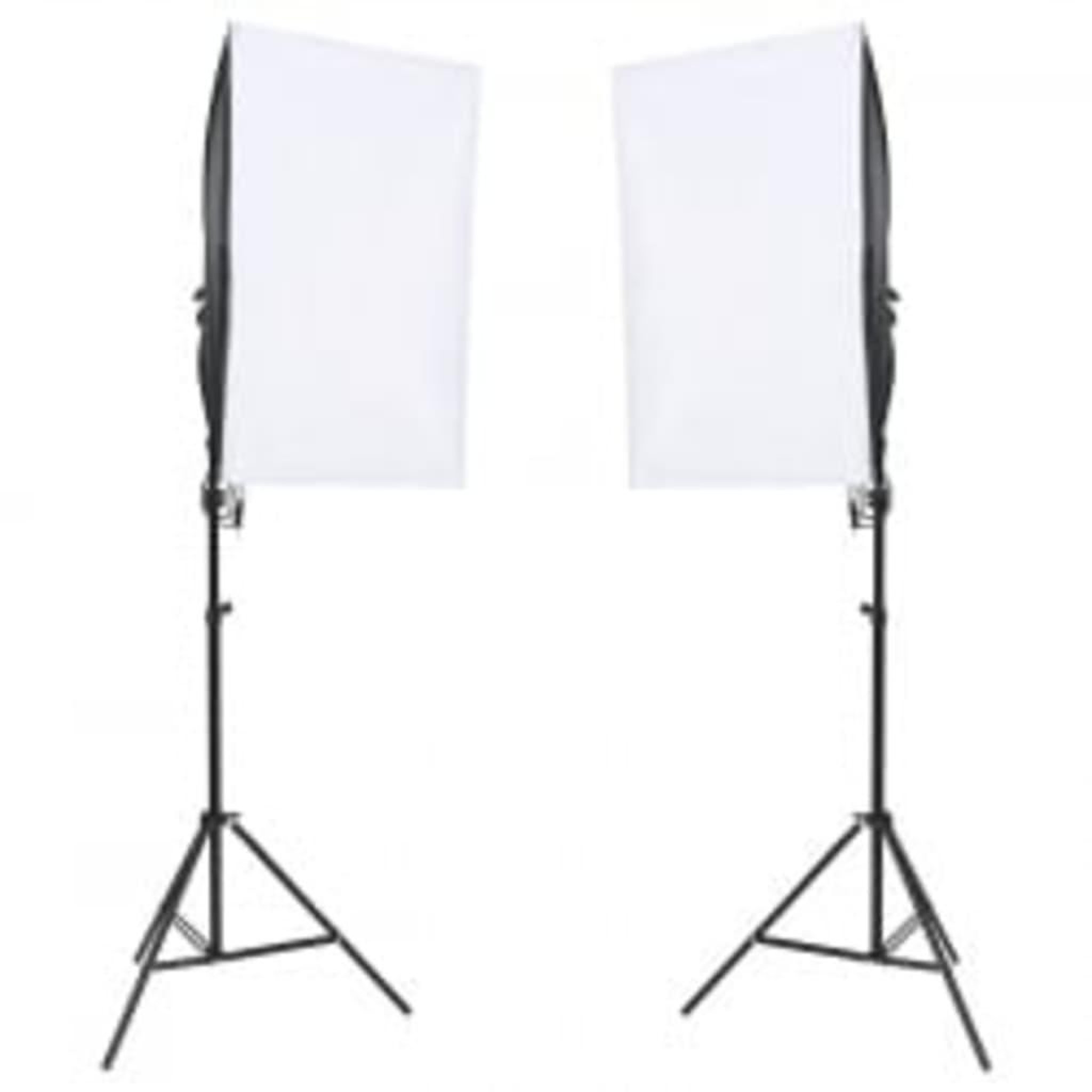 Voir la diapositive 2 : VIDAXL Kit de studio photo avec eclairage toile de fond et reflecteur