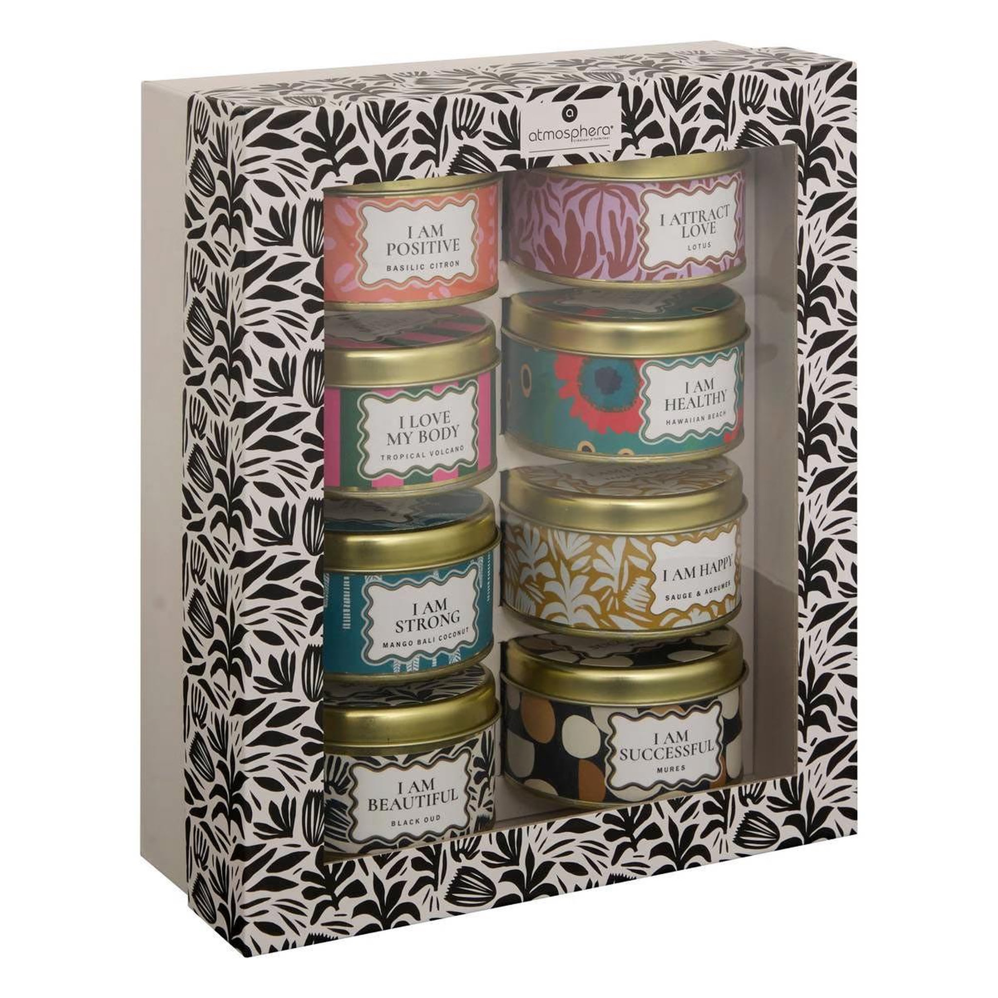 ATMOSPHERA Coffret 8 bougies parfumées  sujan  24cm multicolore