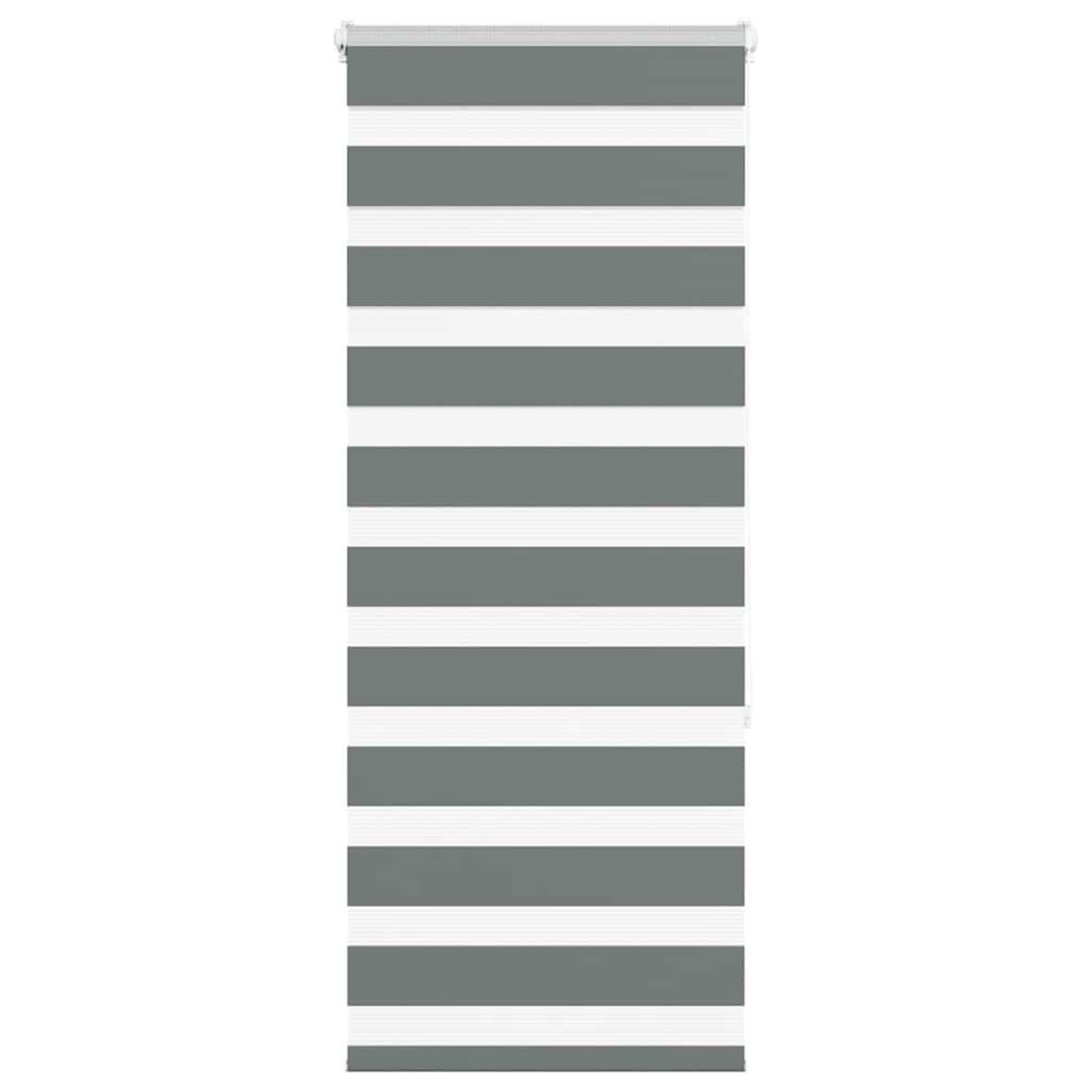 VIDAXL Store zebre gris fonce largeur du tissu 60,9 cm polyester