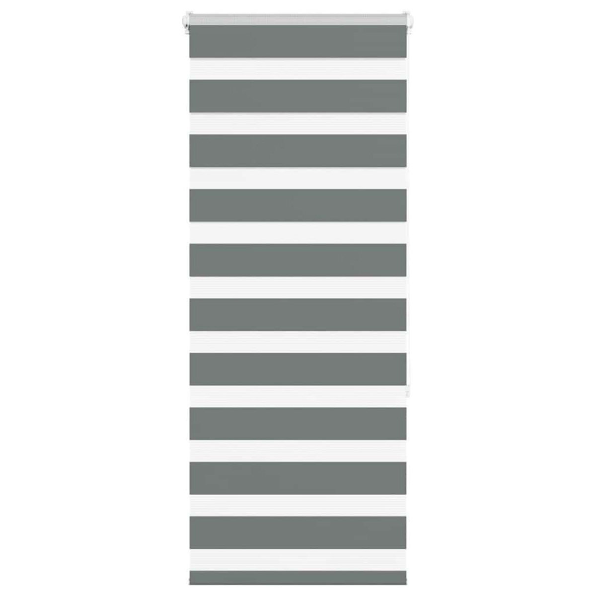 VIDAXL Store zebre gris fonce largeur du tissu 60,9 cm polyester