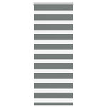 VIDAXL Store zebre gris fonce largeur du tissu 60,9 cm polyester