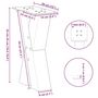 Voir la diapositive 6 : VIDAXL Pieds de table basse forme de X 2 pcs blanc 38x(42-43) cm acier