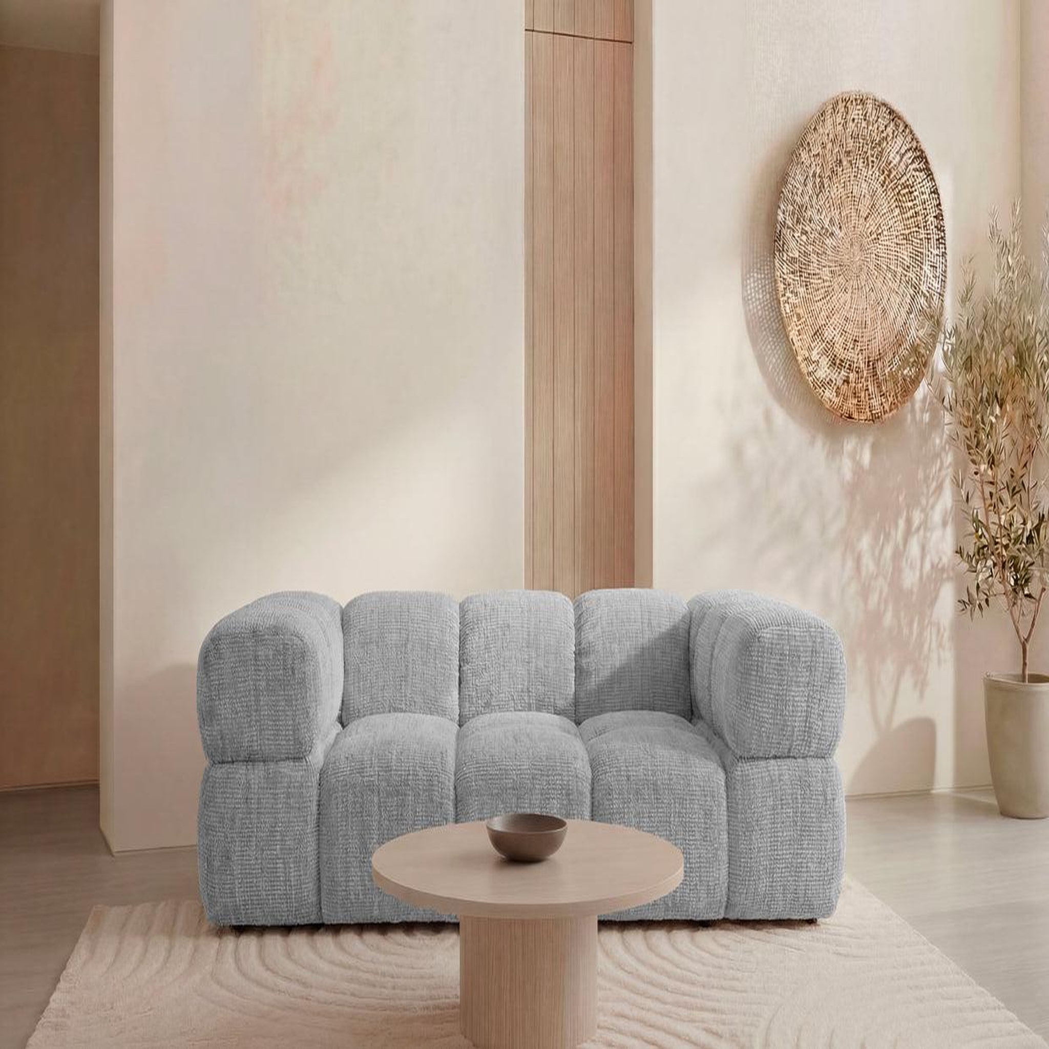 Voir la diapositive 3 : CASANOVA PARIS Gustave - canapé droit tissu chenille 2 places