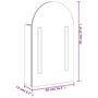 Voir la diapositive 6 : VIDAXL Armoire de bain a miroir avec LED arquee noir 42x13x70 cm