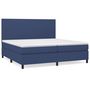 Voir la diapositive 2 : VIDAXL Sommier a lattes de lit avec matelas Bleu 200x200 cm Tissu