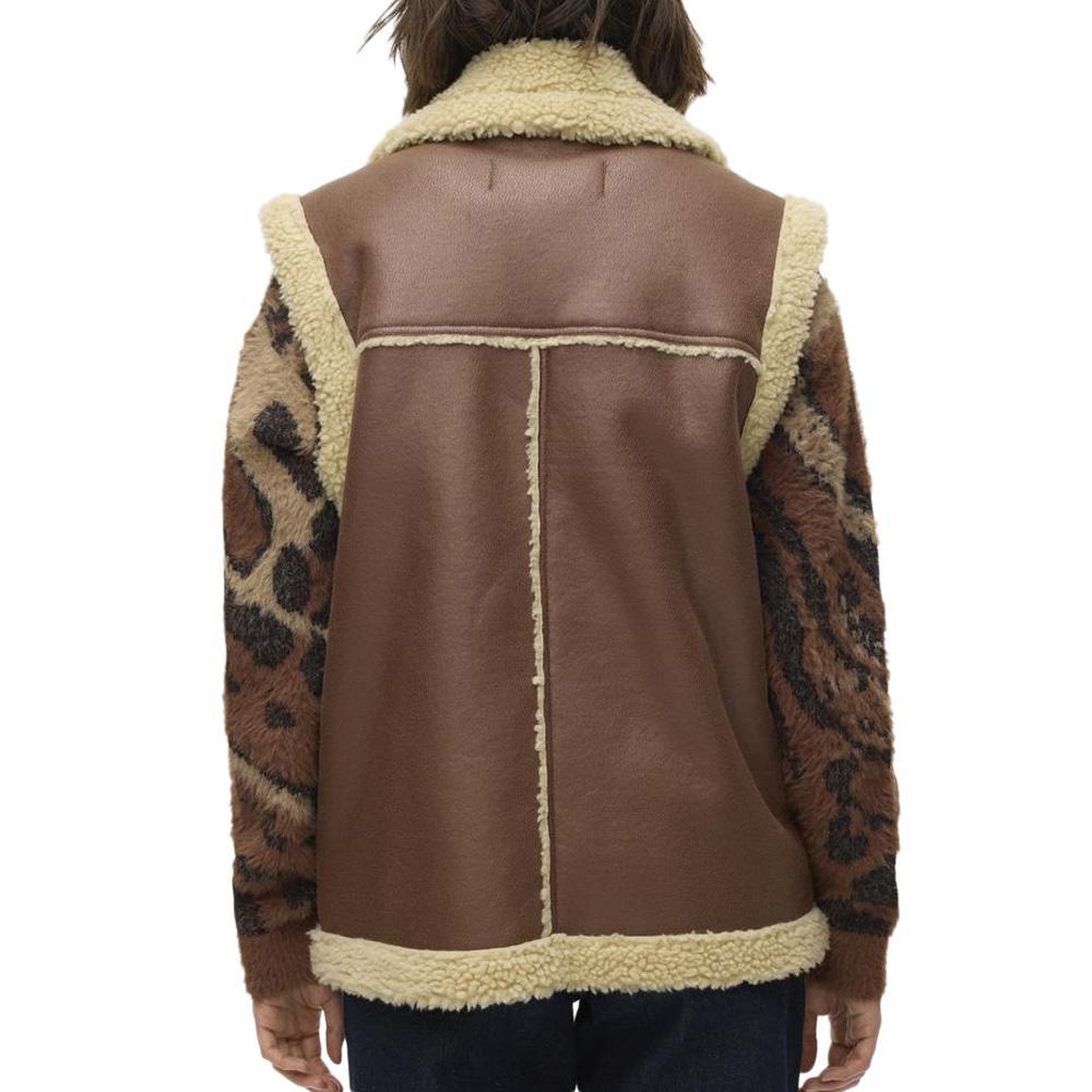 Voir la diapositive 2 : Vero Moda Veste Sans Manches Camel/Écru Femme Vero Moda Waistcoat