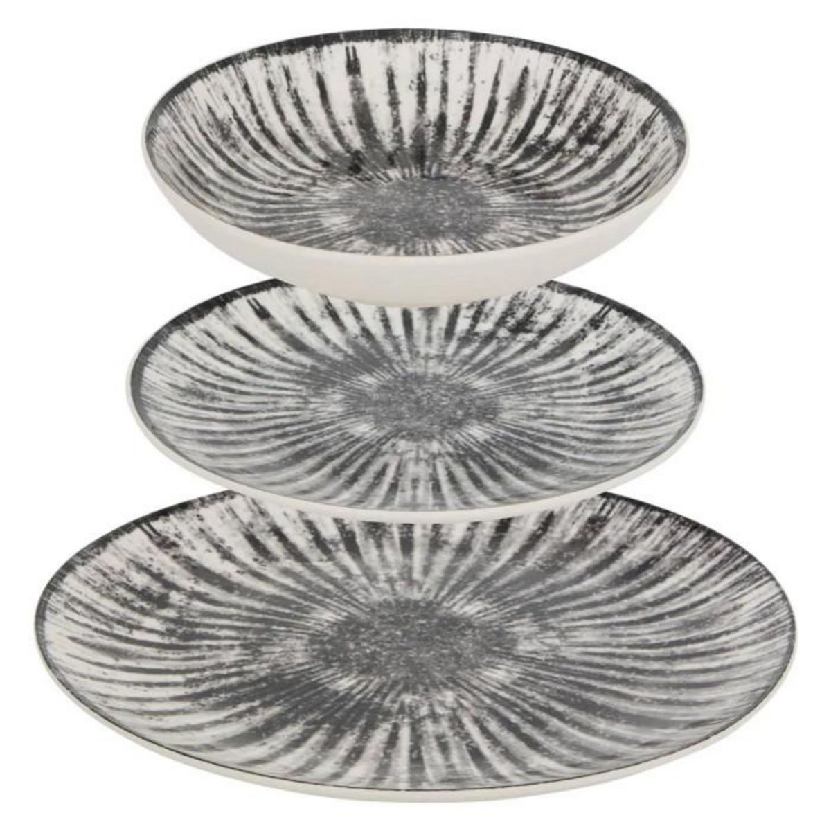 SECRET DE GOURMET Service de Table 12 Pièces  Lucie  26cm Gris