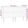 Voir la diapositive 6 : VIDAXL Tete de lit avec oreilles Marron fonce 203x23x118/128 cm Tissu