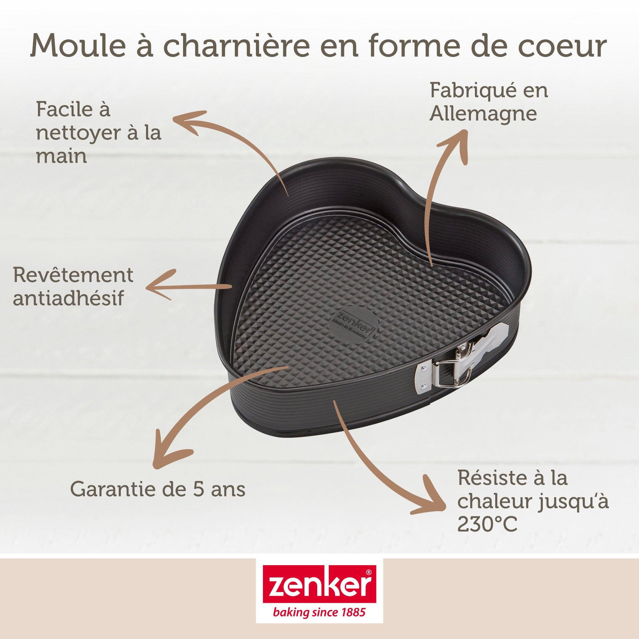 Voir la diapositive 3 : ZENKER Lot de 2 moules à gâteaux 27/25 cm en acier spécial créative spécial créative zenker  spécial créative