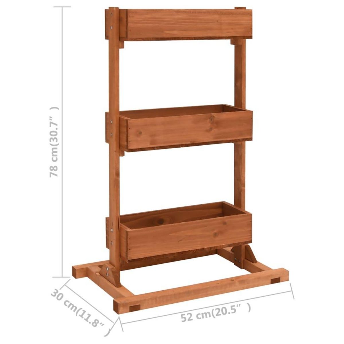 VIDAXL Jardiniere 52x30x78 cm Bois de sapin