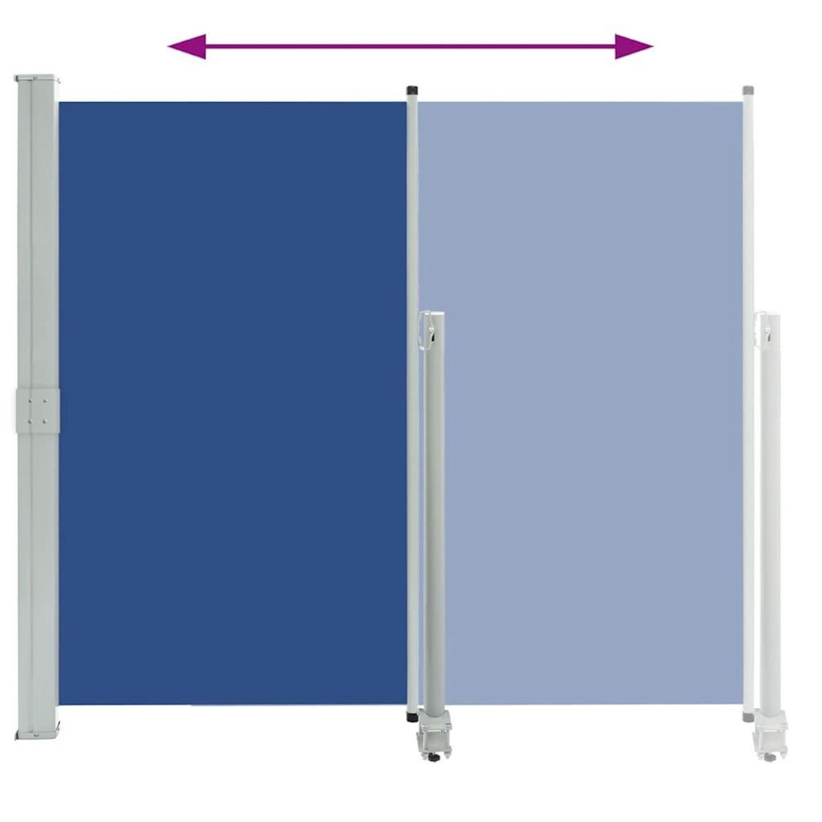 VIDAXL Auvent lateral retractable de patio 140 x 300 cm Bleu