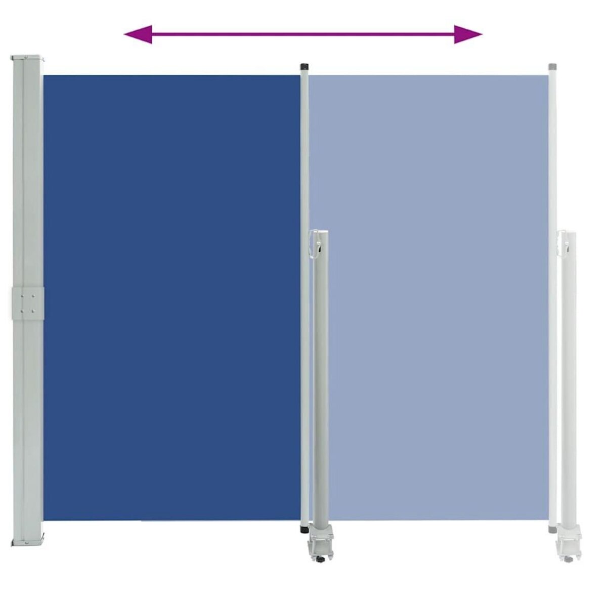 VIDAXL Auvent lateral retractable de patio 140 x 300 cm Bleu