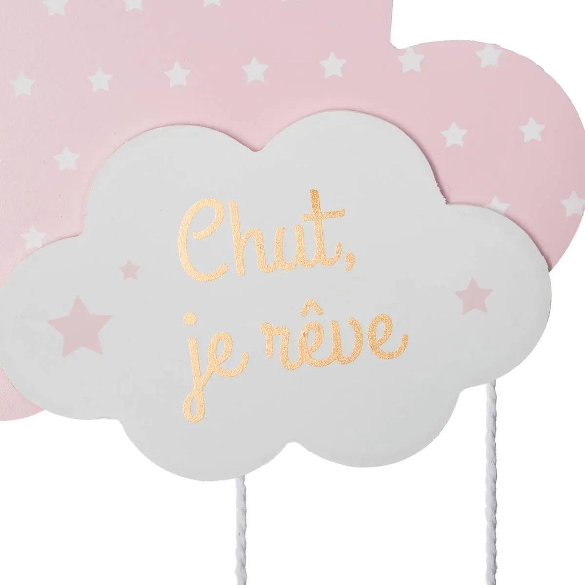 Voir la diapositive 2 : Atmosphera Kids Suspension enfant  nuage  57cm rose