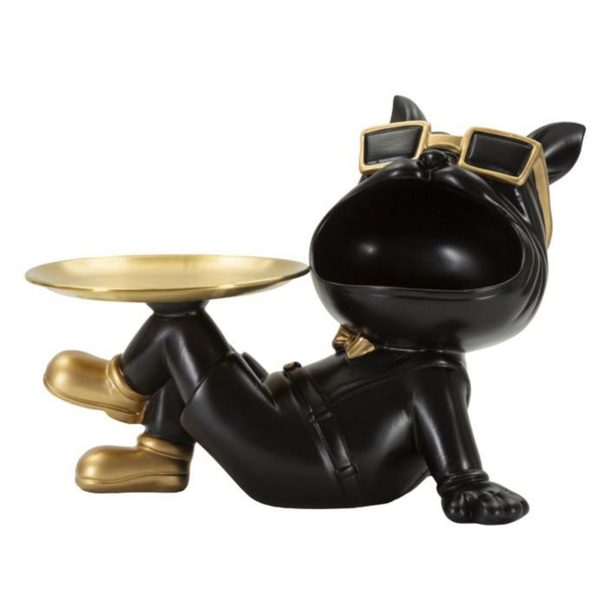 Paris Prix Vide-Poche Statuette Chien  Dog Buddy  27cm Noir