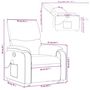 Voir la diapositive 6 : VIDAXL Fauteuil inclinable de massage Taupe Tissu