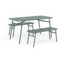 Voir la diapositive 2 : BEST MOBILIER Ribola - ensemble table et bancs de jardin - 4 personnes - vert