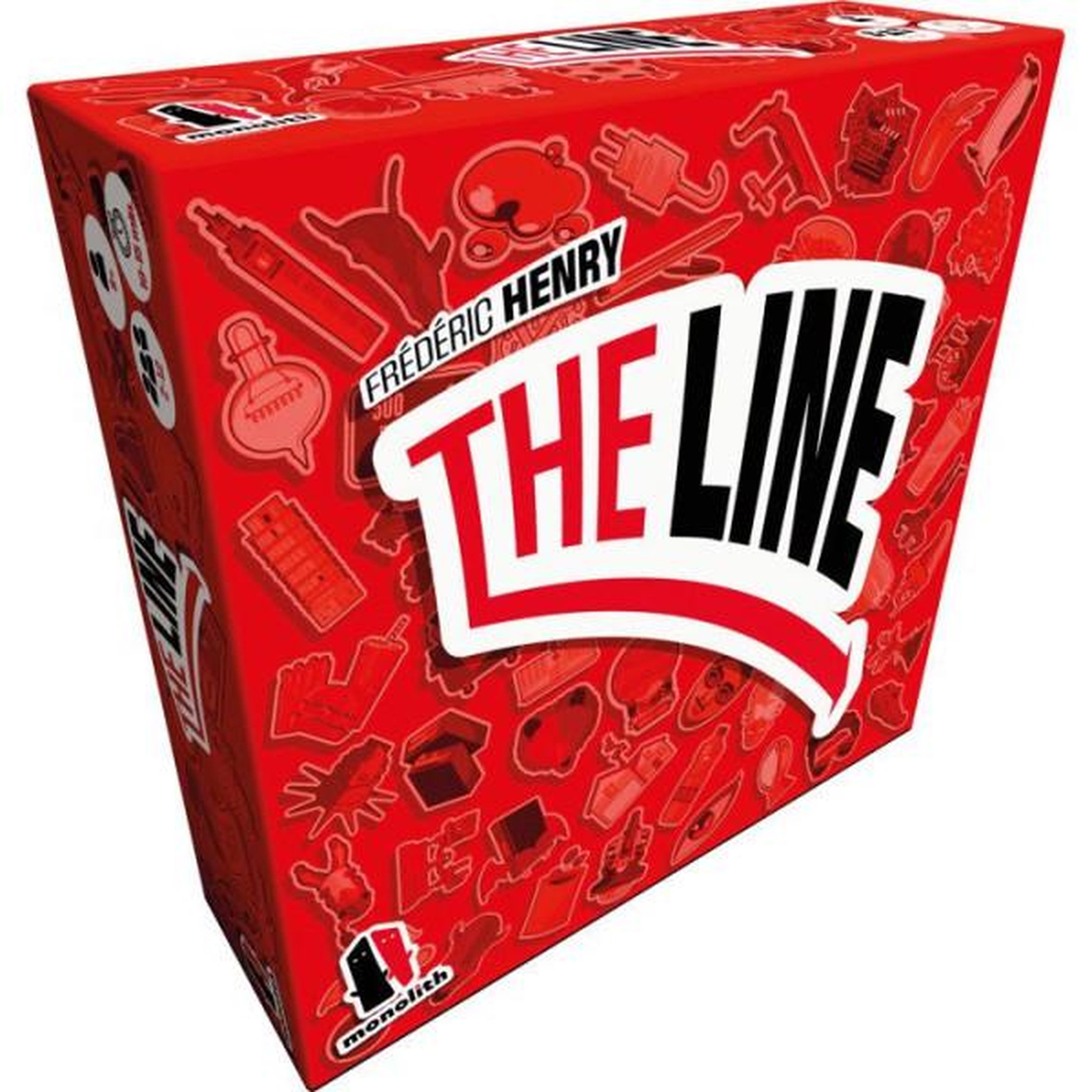 Asmodee Jeu de société - ASMODEE - The Line Rouge - Jeu de devinettes moderne - Format portable - 174 cartes