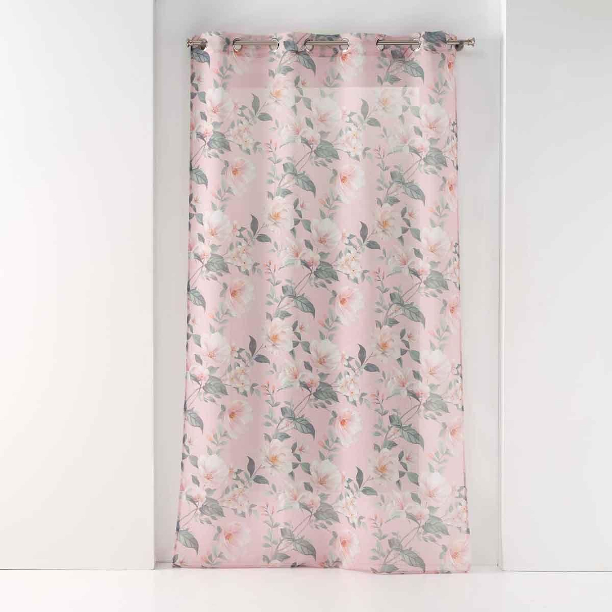 Douceur d'Intérieur Rideau voilage imprimé  alissia  140x240cm rose