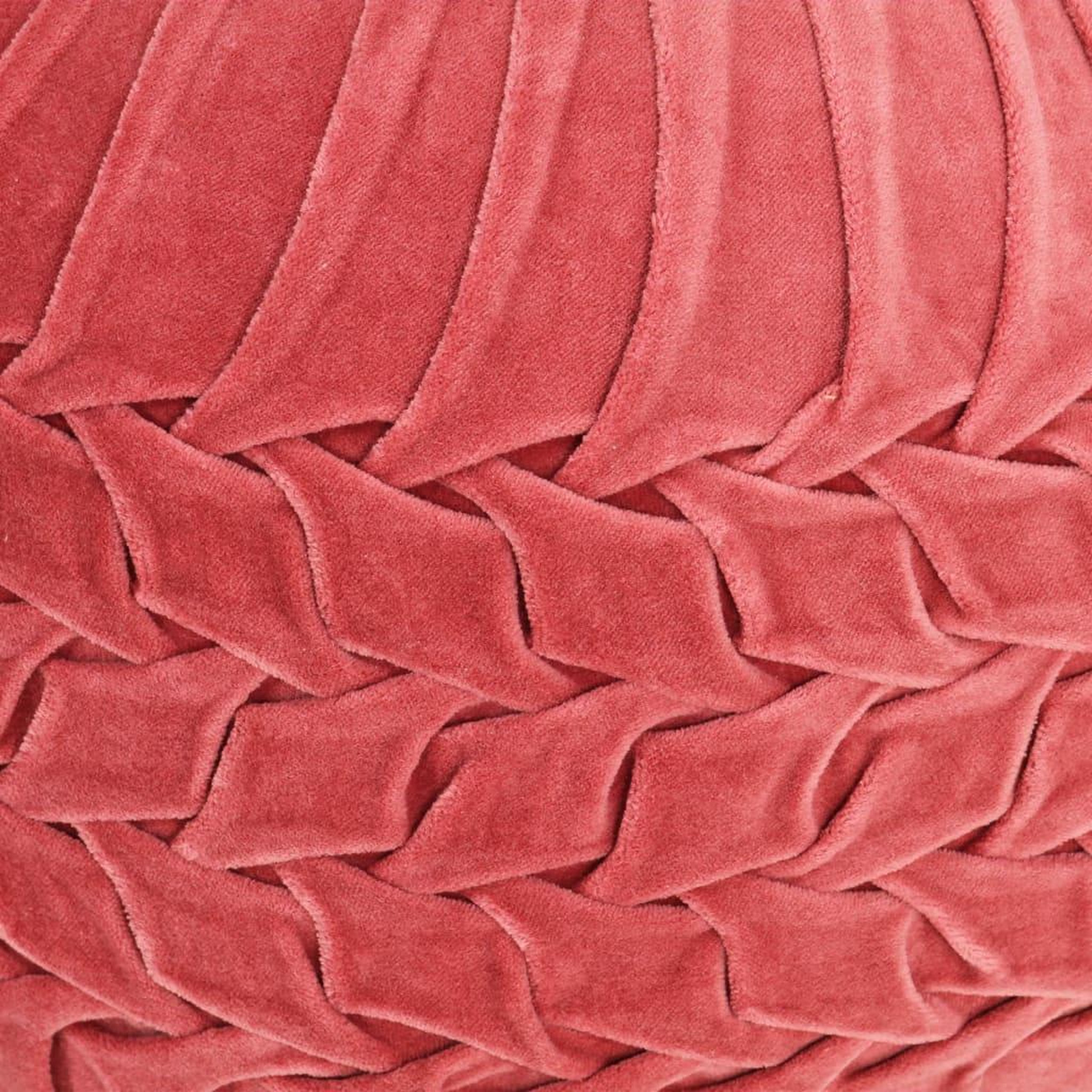 Voir la diapositive 3 : VIDAXL Pouf Velours de coton Design de sarrau 40 x 30 cm Rose