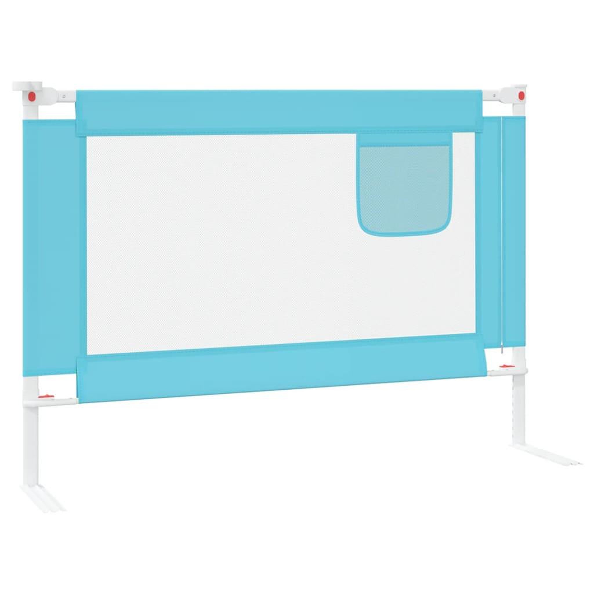 Voir la diapositive 4 : VIDAXL Barriere de securite de lit enfant Bleu 90x25 cm Tissu