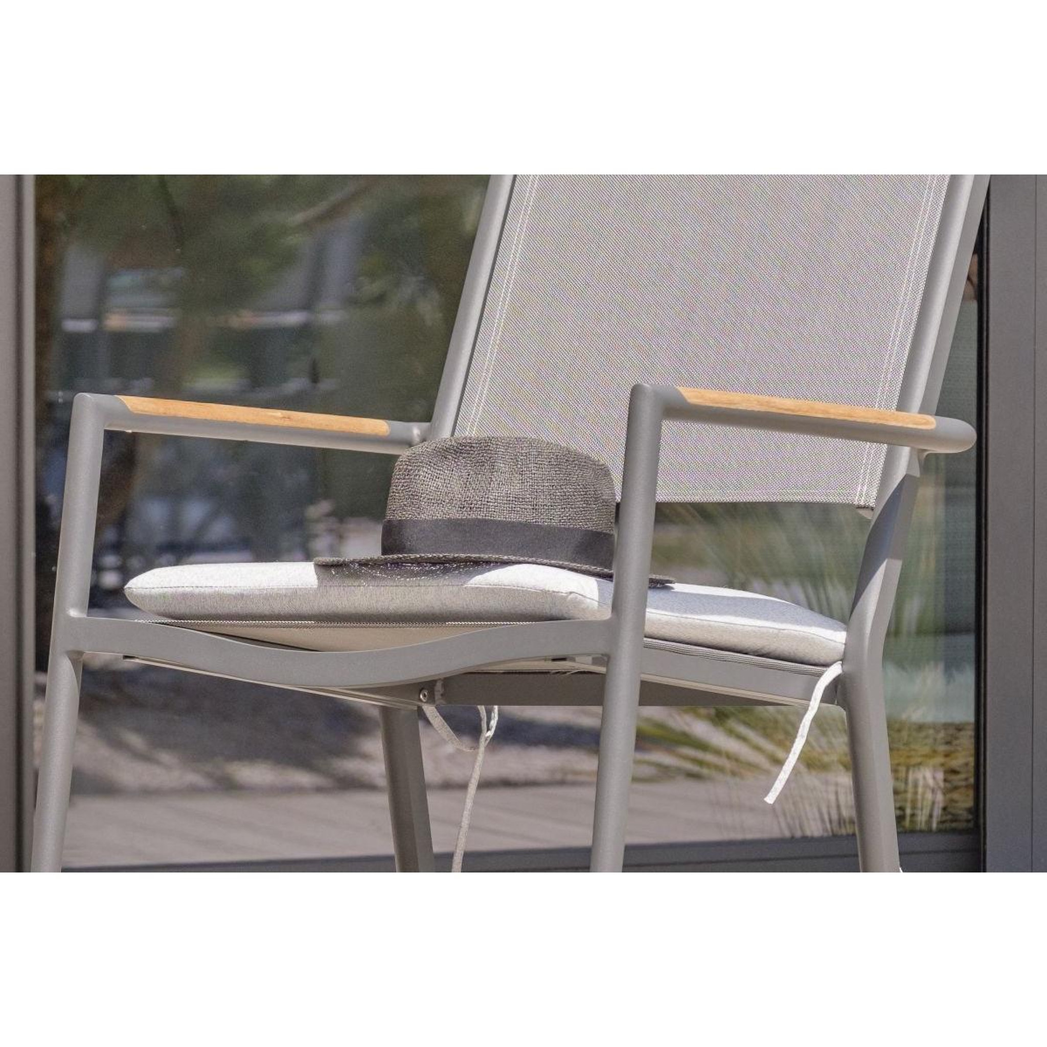 Voir la diapositive 2 : Paris Prix Fauteuil Rocking Chair de Jardin  Honfleur  95cm Gris Anthracite