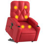 Voir la diapositive 3 : VIDAXL Fauteuil inclinable de massage electrique rouge similicuir