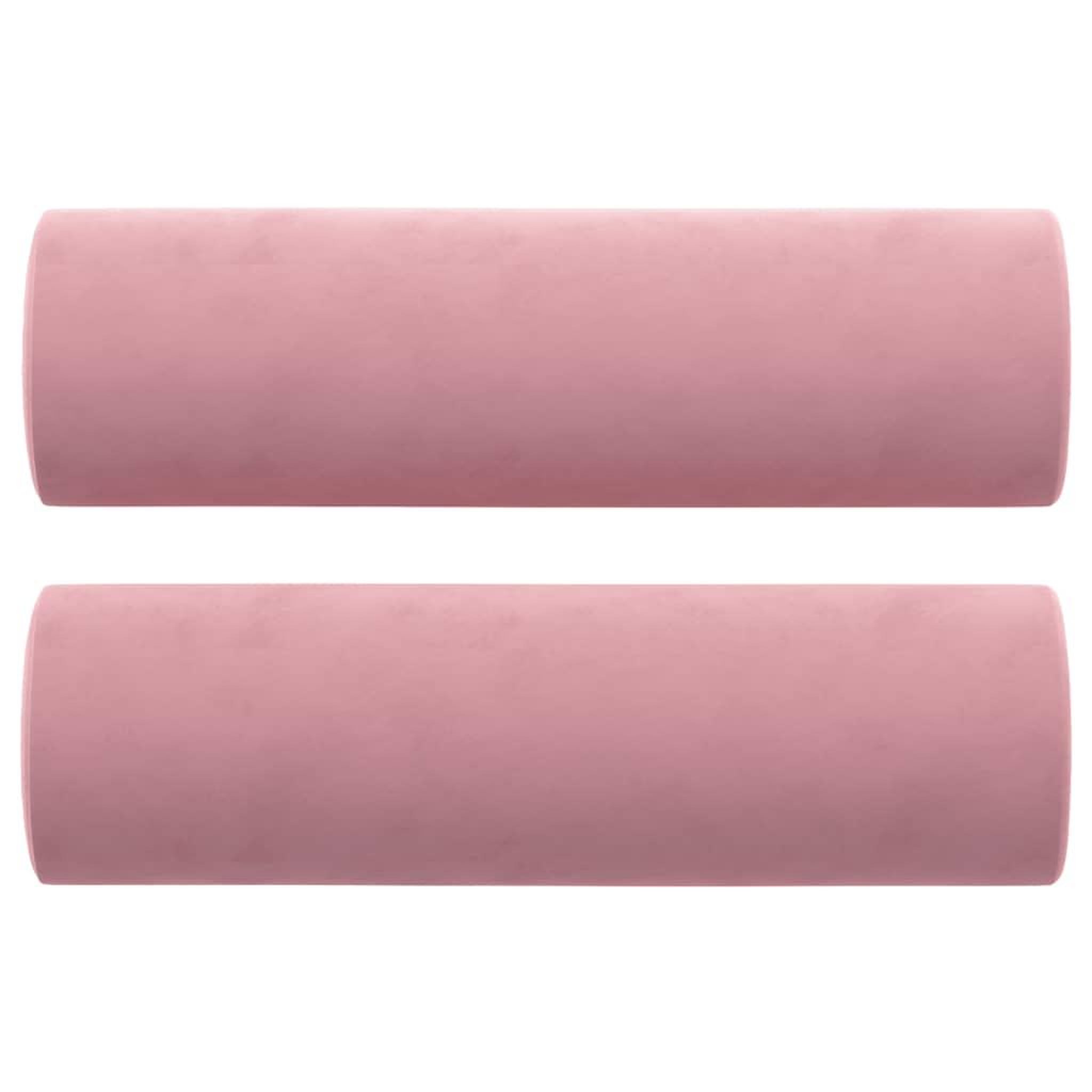 Voir la diapositive 5 : VIDAXL Canape 2 places avec oreillers decoratifs rose 140 cm velours
