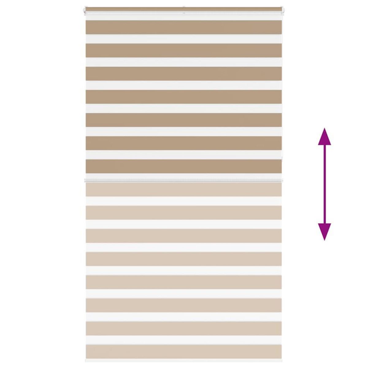 VIDAXL Store zebre marron sable largeur du tissu 120,9 cm polyester