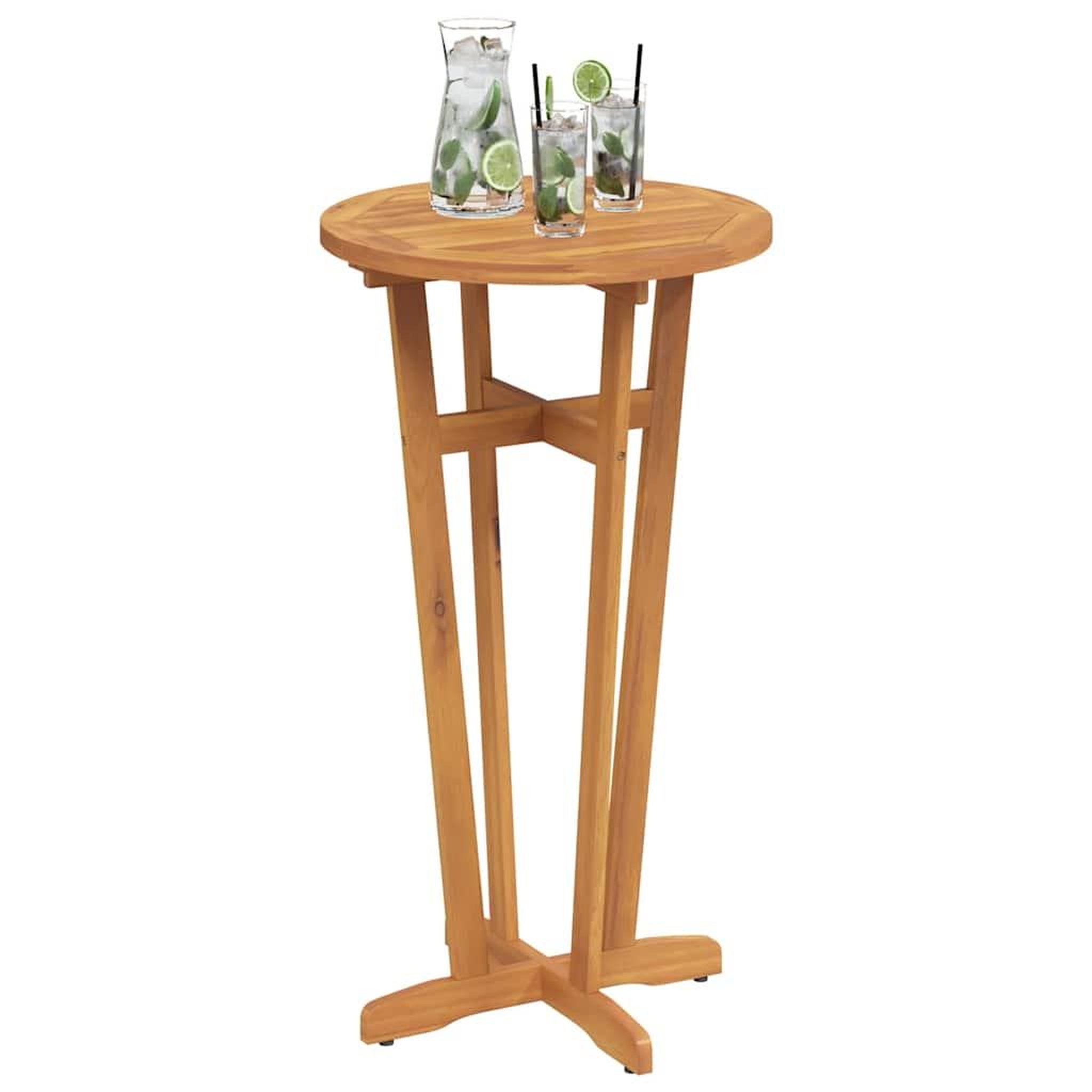 Voir la diapositive 4 : VIDAXL Table de bar de jardin ø60x105 cm bois d'acacia solide