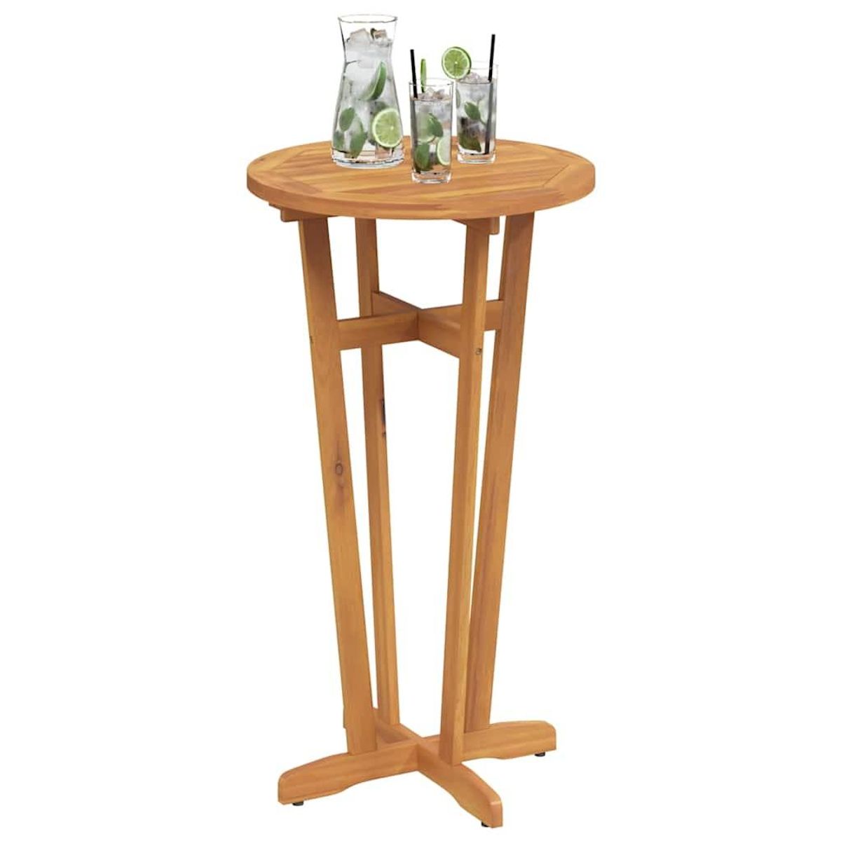 VIDAXL Table de bar de jardin Ø60x105 cm Bois d'acacia solide