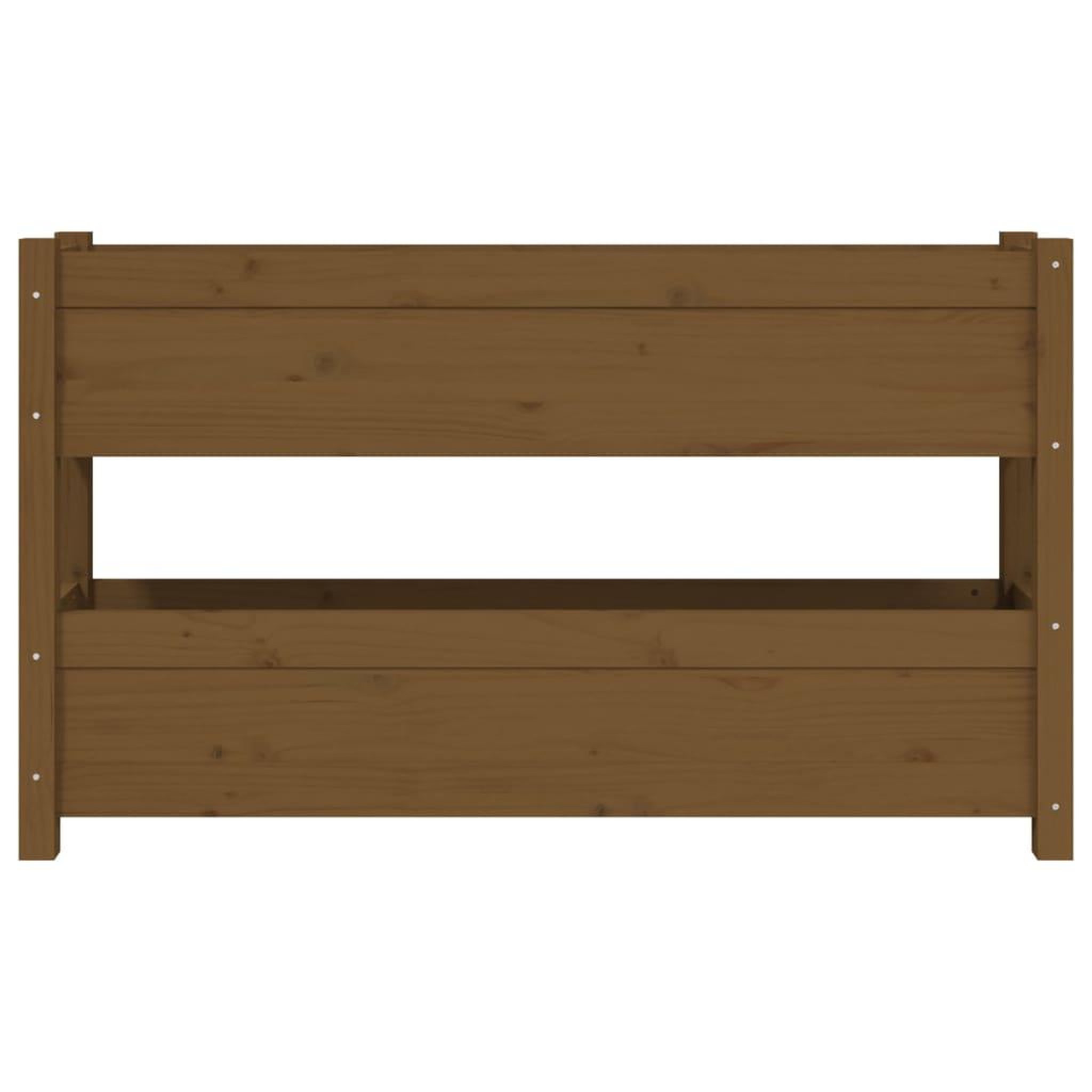Voir la diapositive 5 : VIDAXL Jardiniere Marron miel 112x25x66 cm Bois massif de pin