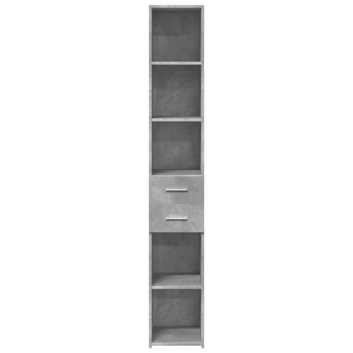 VIDAXL Buffet haut gris beton 30x42,5x185 cm bois d'ingenierie