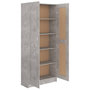 Voir la diapositive 5 : VIDAXL Bibliotheque Gris beton 82,5x30,5x185,5 cm Bois d'ingenierie