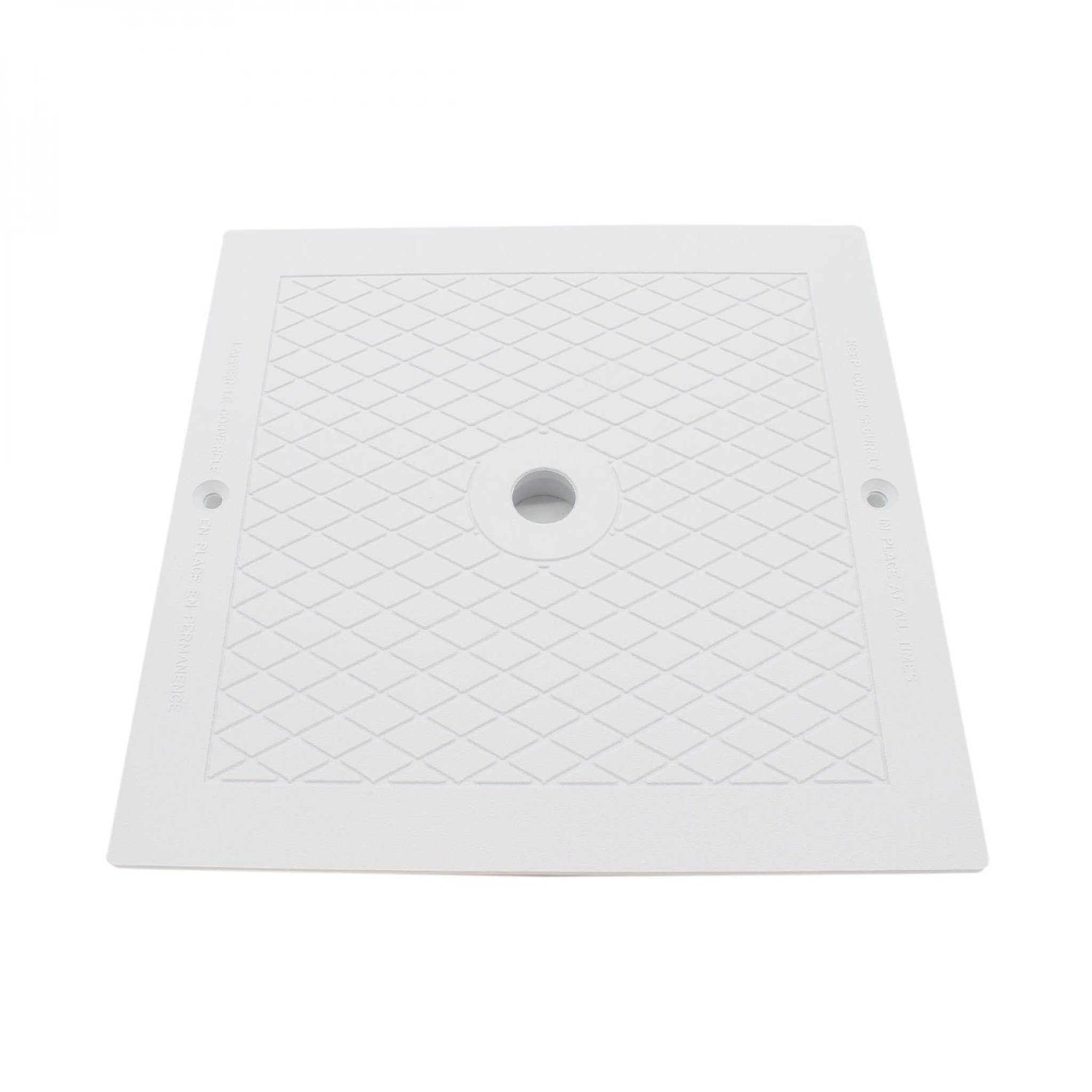 Hayward Couvercle carré pour skimmer de piscine - 25.5 x 25.5 cm - Blanc - SPX1082E