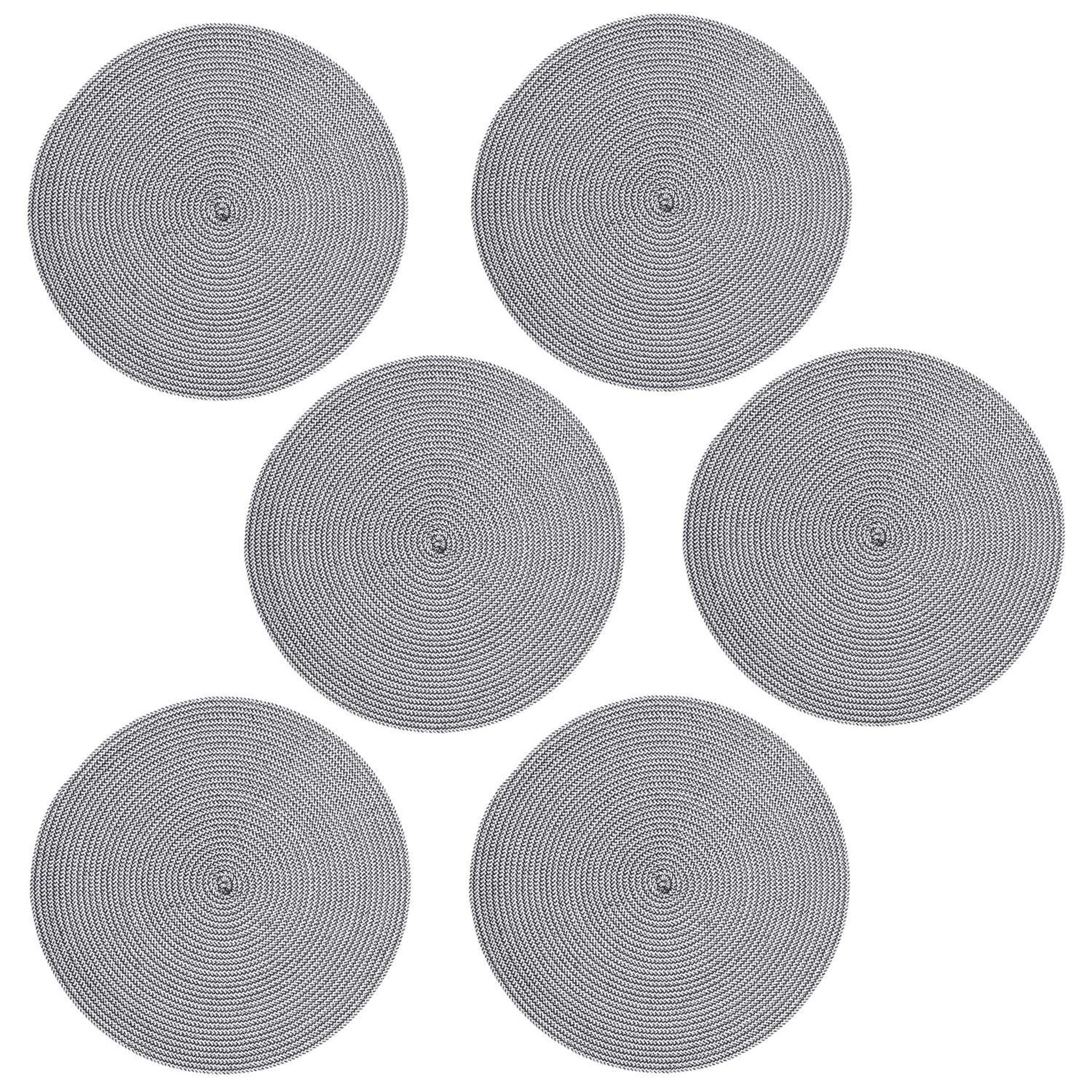 Voir la diapositive 1 : SECRET DE GOURMET Lot 6x Set de table Tressé Rond
