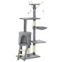 Voir la diapositive 1 : PAWHUT Arbre à chat multi-équipement griffoirs plateformes niche échelle hamac jouets gris
