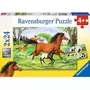 RAVENSBURGER Puzzles 2 x 24 pièces  Monde de chevaux
