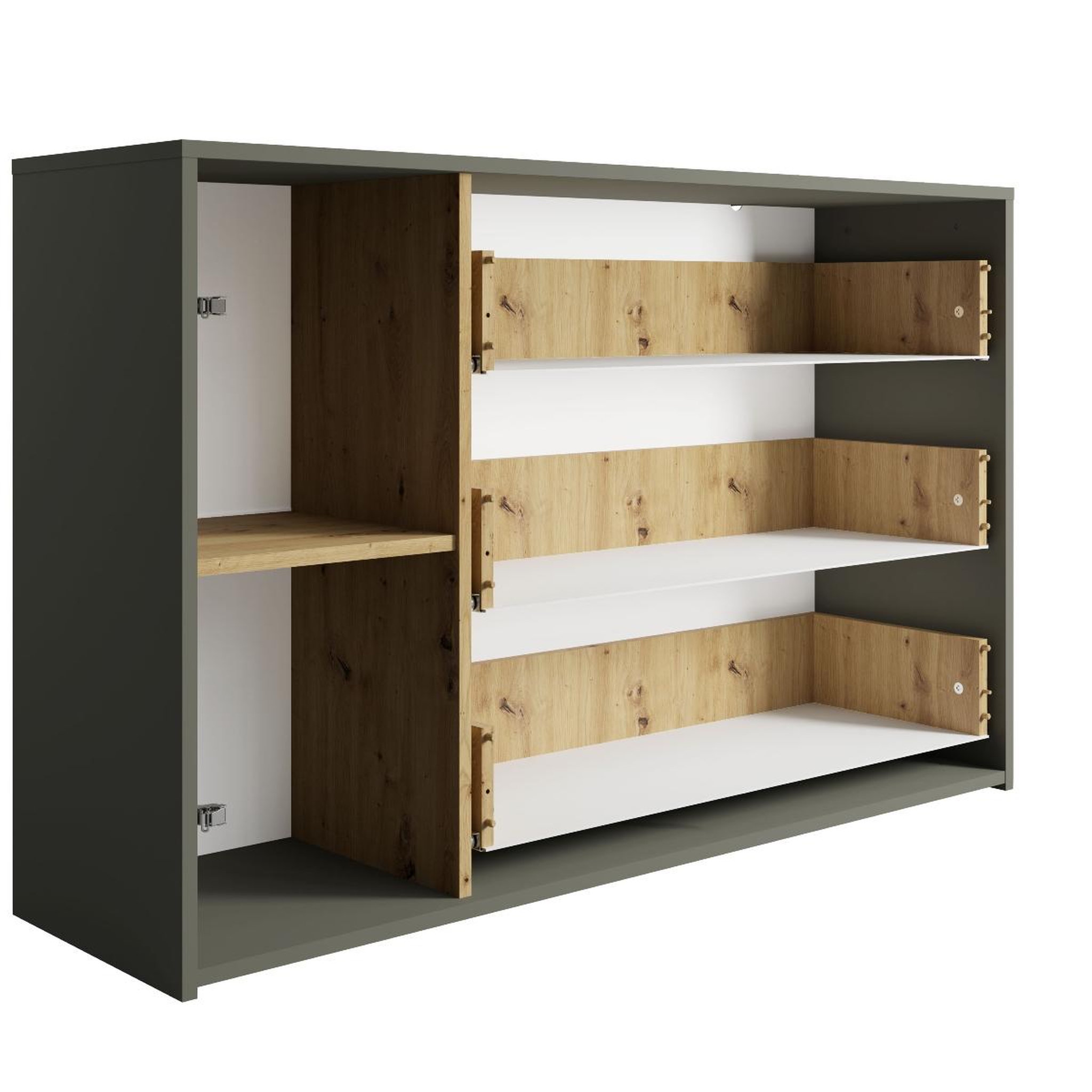 Voir la diapositive 4 : JLC KREATION Commode moderne en bois avec tiroirs murano