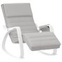 Voir la diapositive 2 : VIDAXL Chaise a bascule Gris clair Tissu