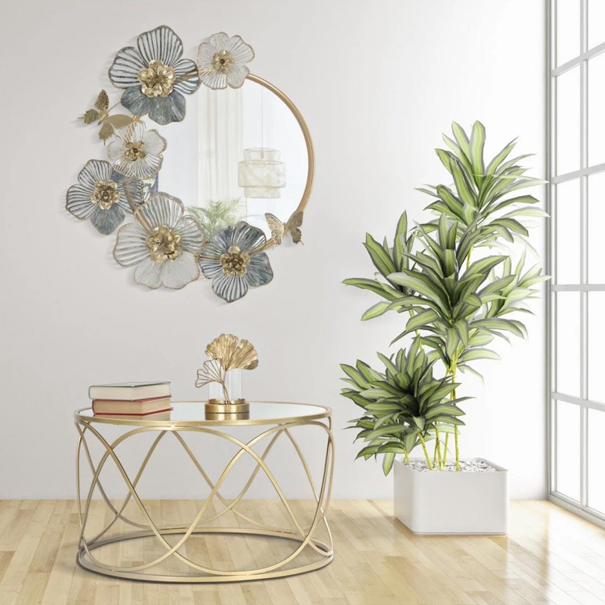 Voir la diapositive 5 : Paris Prix Miroir mural design  amy  70cm multicolore
