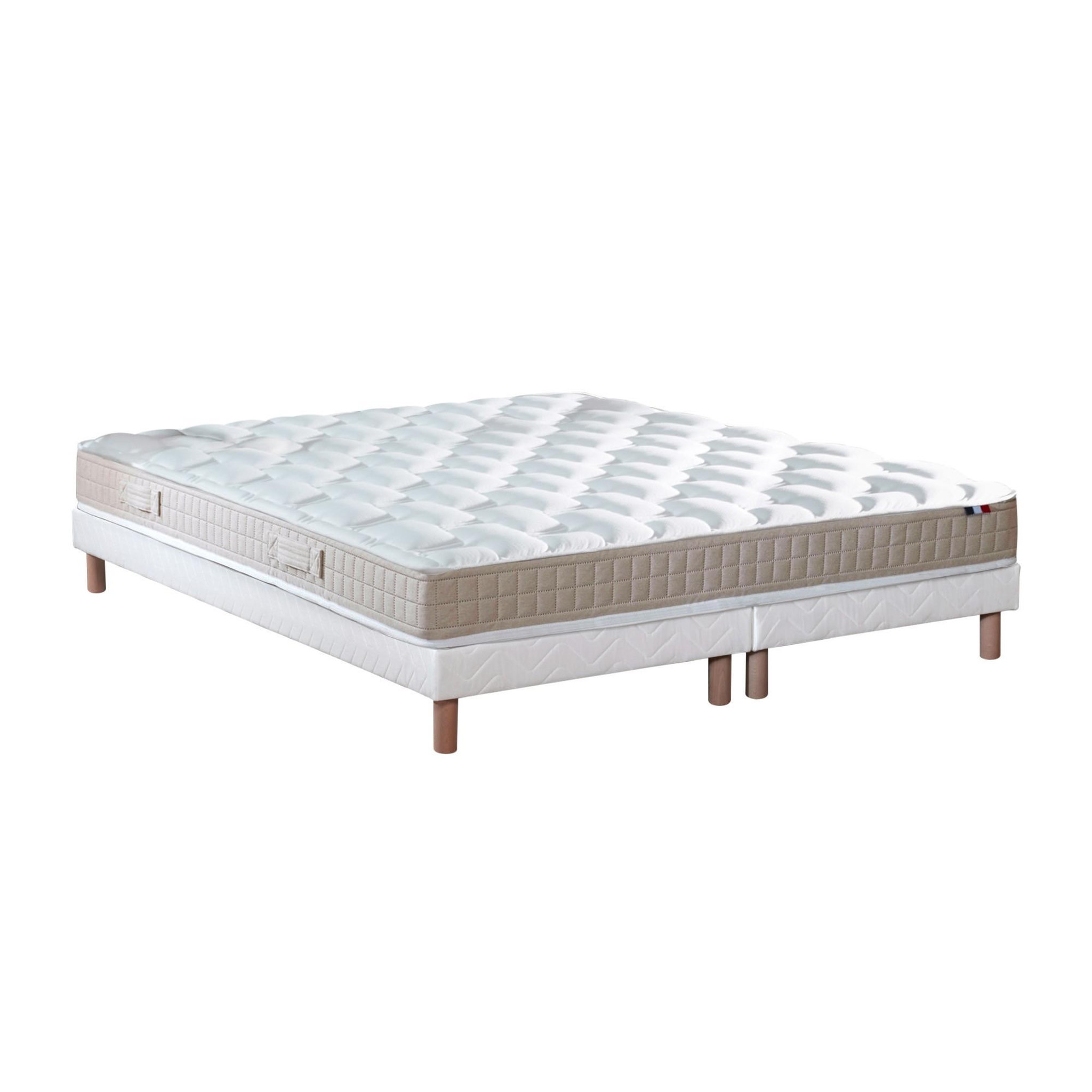 Voir la diapositive 5 : IDLITERIE Ensemble Matelas 100% latex 5 zones ORIGINEL + Sommier - Spécial Dos Sensible - Fabriqué en France