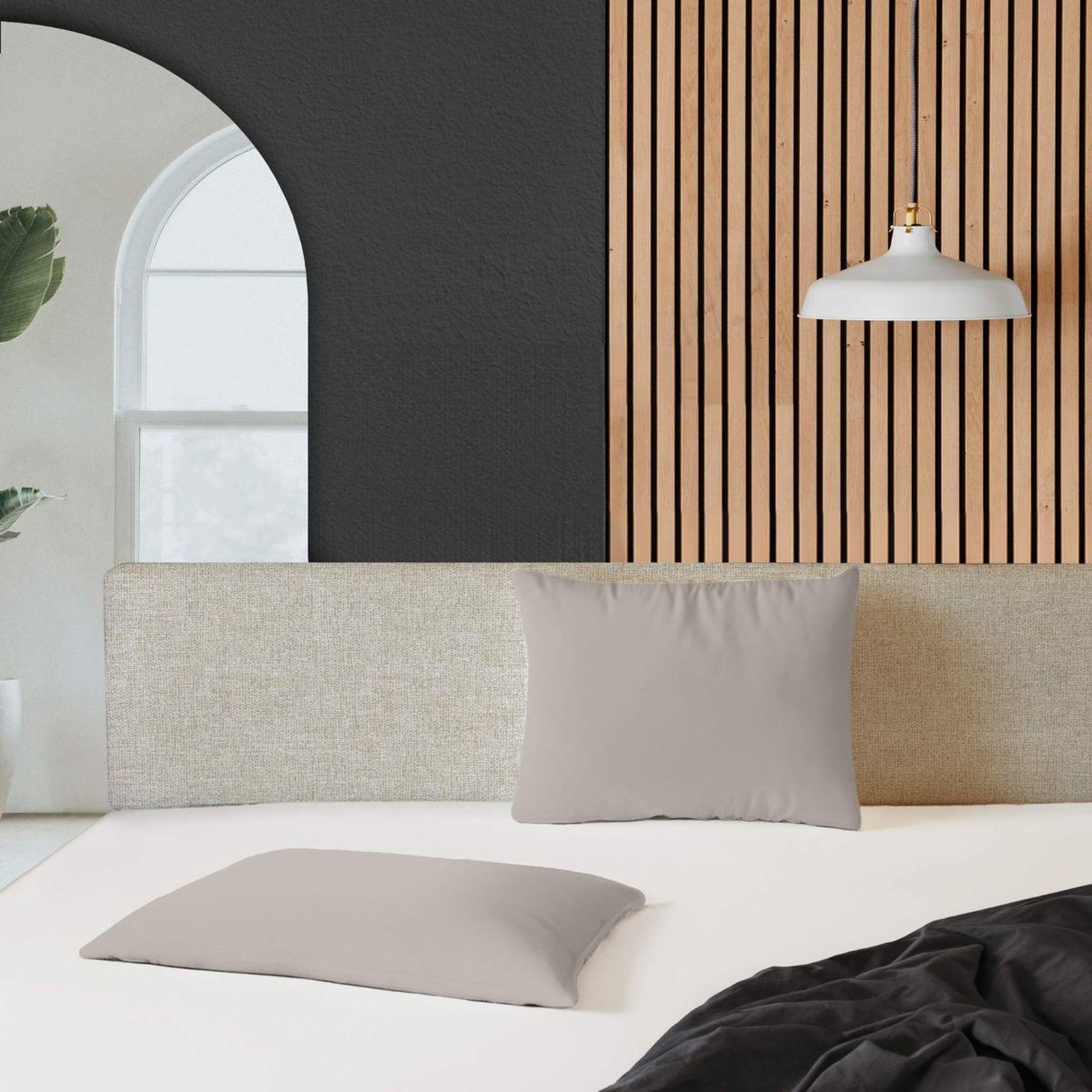 Voir la diapositive 2 : Douceur d'Intérieur Taie d'Oreiller Microfibre  Oscar  50x70cm Naturel