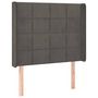 Voir la diapositive 3 : VIDAXL Tete de lit a LED Gris fonce 83x16x118/128 cm Velours