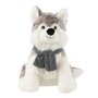 Voir la diapositive 1 : Paris Prix Peluche Husky  Écharpe  33cm Gris