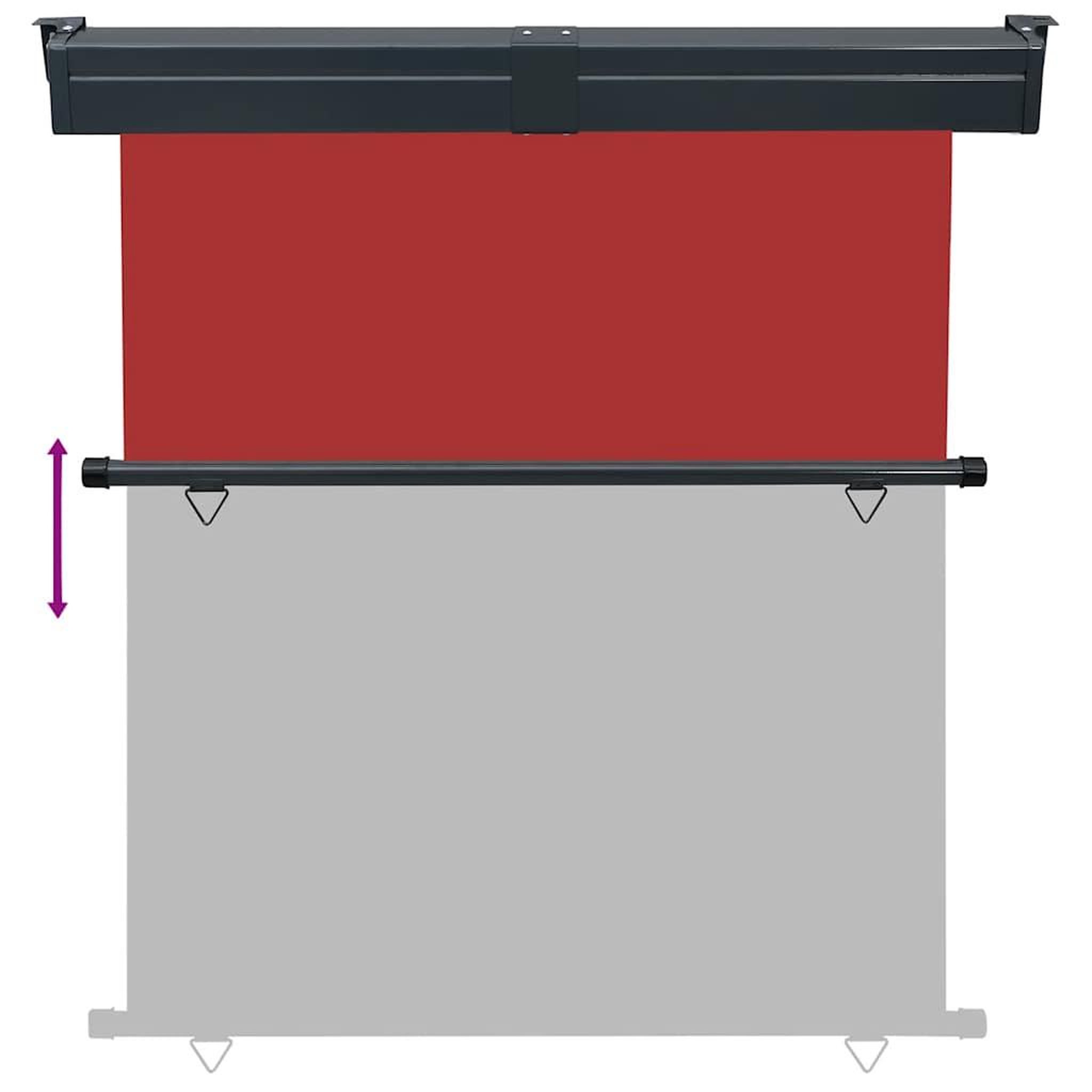 Voir la diapositive 5 : VIDAXL Auvent lateral de balcon 165x250 cm Rouge