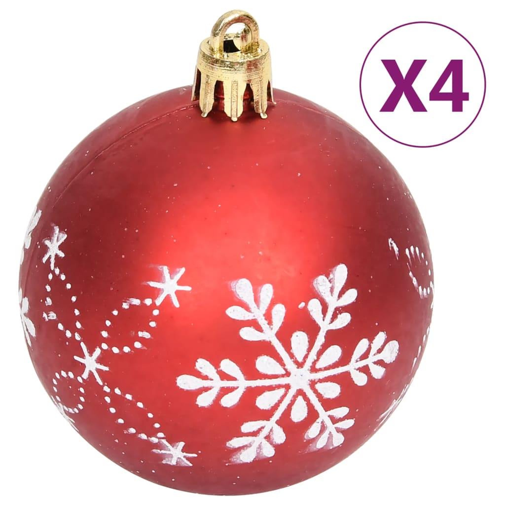 Voir la diapositive 4 : VIDAXL Ensemble de boules de noël 108 pcs rouge et blanc