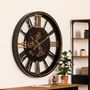 Voir la diapositive 4 : ATMOSPHERA Horloge Murale Avec Mécanisme  Clark  110cm Noir