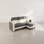 Voir la diapositive 6 : BEST MOBILIER Harvey - canapé d'angle réversible 4 places convertible avec coffre en tissu bicolore