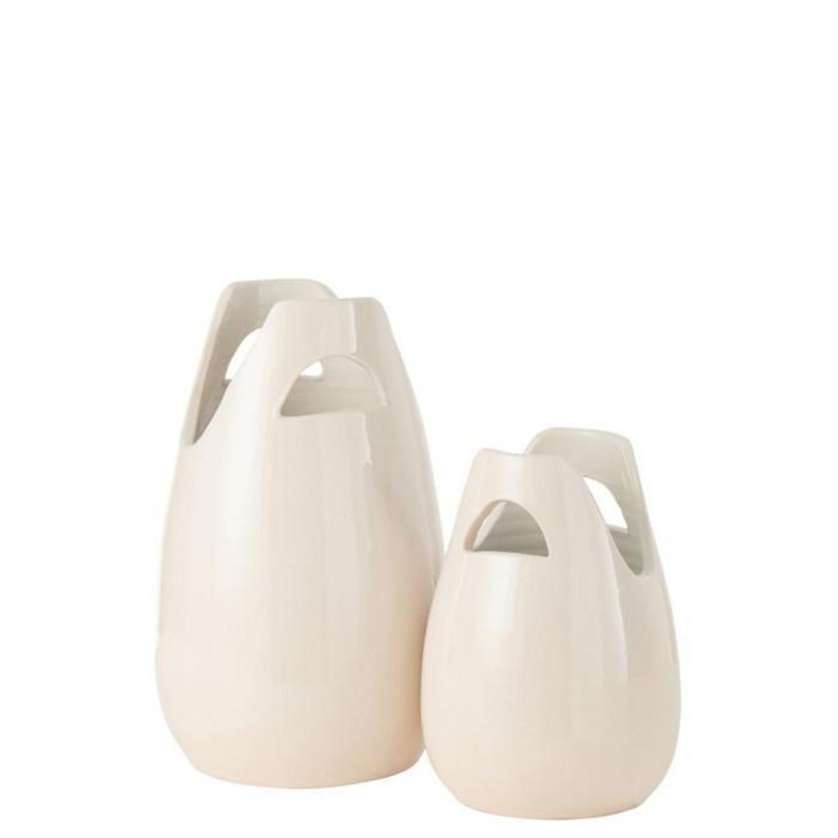 Paris Prix Vase Déco avec Anses  Pure Nature  30cm Blanc