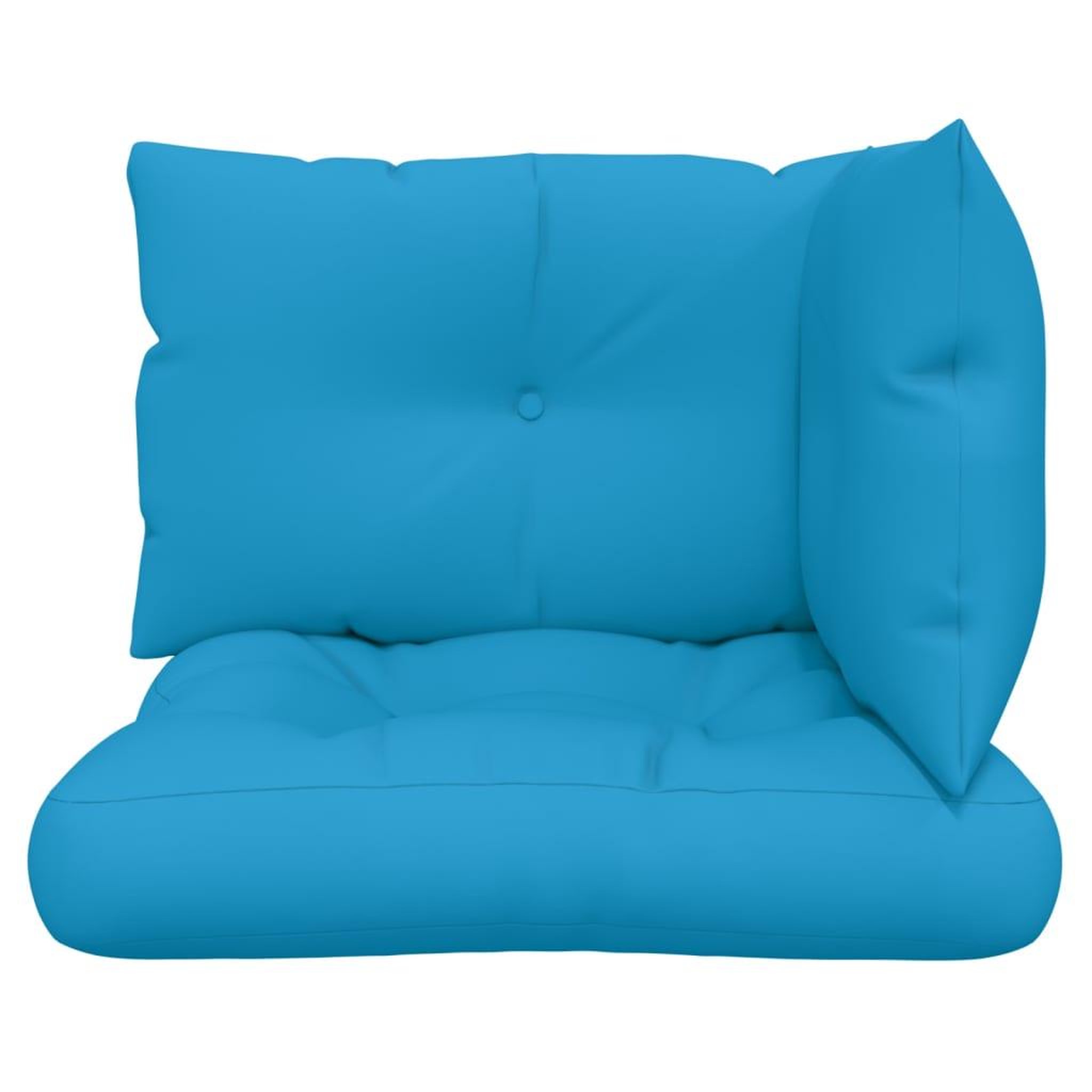 Voir la diapositive 5 : VIDAXL Coussins de palette lot de 3 bleu tissu